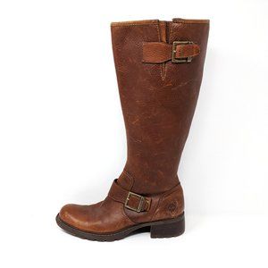 Timberland Womens 8 Brown Leather Riding Boots (below the knee)